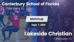 Matchup: Canterbury vs. Lakeside Christian  2018