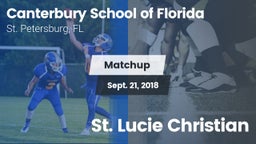 Matchup: Canterbury vs. St. Lucie Christian 2018