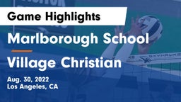 Marlborough School vs Village Christian Game Highlights - Aug. 30, 2022