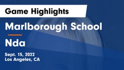 Marlborough School vs Nda Game Highlights - Sept. 15, 2022