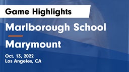 Marlborough School vs Marymount Game Highlights - Oct. 13, 2022