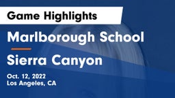 Marlborough School vs Sierra Canyon Game Highlights - Oct. 12, 2022