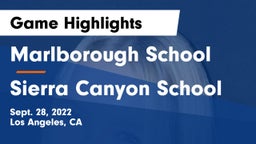 Marlborough School vs Sierra Canyon School Game Highlights - Sept. 28, 2022