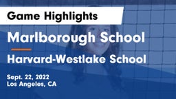Marlborough School vs Harvard-Westlake School Game Highlights - Sept. 22, 2022