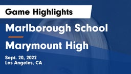 Marlborough School vs Marymount High Game Highlights - Sept. 20, 2022