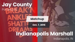 Matchup: Jay County vs. Indianapolis Marshall  2016