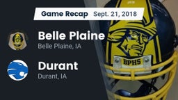 Recap: Belle Plaine  vs. Durant  2018