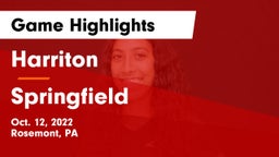 Harriton  vs Springfield  Game Highlights - Oct. 12, 2022