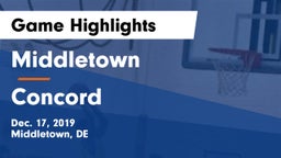Middletown  vs Concord  Game Highlights - Dec. 17, 2019