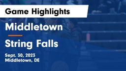 Middletown  vs String Falls Game Highlights - Sept. 30, 2023