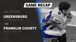 Recap: Greensburg  vs. Franklin County  2015