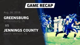 Recap: Greensburg  vs. Jennings County  2016