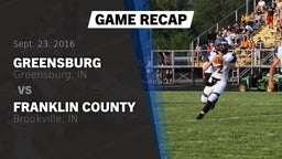 Recap: Greensburg  vs. Franklin County  2016
