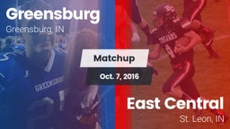 Matchup: Greensburg vs. East Central  2016