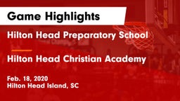 Hilton Head Preparatory School vs Hilton Head Christian Academy  Game Highlights - Feb. 18, 2020