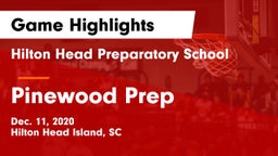 Hilton Head Preparatory School vs Pinewood Prep  Game Highlights - Dec. 11, 2020