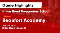 Hilton Head Preparatory School vs Beaufort Academy Game Highlights - Jan. 29, 2021