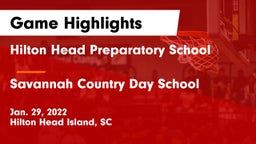 Hilton Head Preparatory School vs Savannah Country Day School Game Highlights - Jan. 29, 2022