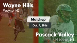 Matchup: Wayne Hills vs. Pascack Valley  2016