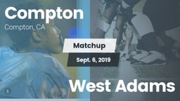 Matchup: Compton vs. West Adams 2019