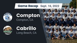Recap: Compton  vs. Cabrillo  2022