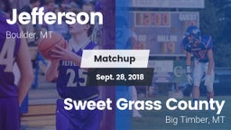 Matchup: Jefferson vs. Sweet Grass County  2018