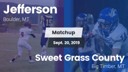 Matchup: Jefferson vs. Sweet Grass County  2019