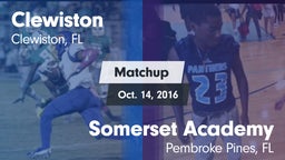 Matchup: Clewiston vs. Somerset Academy  2016