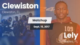 Matchup: Clewiston vs. Lely  2017