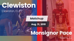 Matchup: Clewiston vs. Monsignor Pace  2018