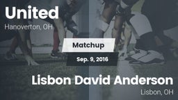 Matchup: United vs. Lisbon David Anderson  2016
