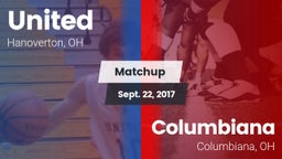 Matchup: United vs. Columbiana  2017