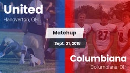 Matchup: United vs. Columbiana  2018