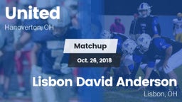 Matchup: United vs. Lisbon David Anderson  2018