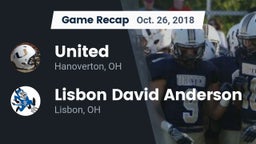 Recap: United  vs. Lisbon David Anderson  2018