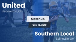 Matchup: United vs. Southern Local  2019