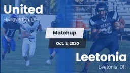 Matchup: United vs. Leetonia  2020