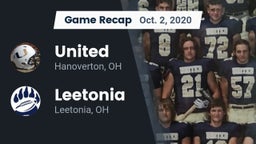 Recap: United  vs. Leetonia  2020