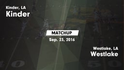 Matchup: Kinder vs. Westlake  2016