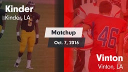 Matchup: Kinder vs. Vinton  2016