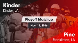 Matchup: Kinder vs. Pine  2016