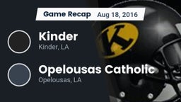 Recap: Kinder  vs. Opelousas Catholic  2016