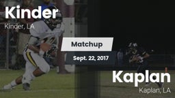 Matchup: Kinder vs. Kaplan  2017