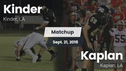 Matchup: Kinder vs. Kaplan  2018