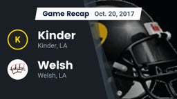 Recap: Kinder  vs. Welsh  2017