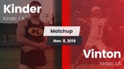 Matchup: Kinder vs. Vinton  2019