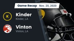 Recap: Kinder  vs. Vinton  2020