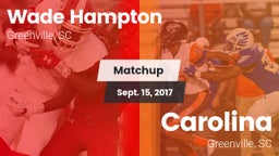 Matchup: Hampton vs. Carolina  2017
