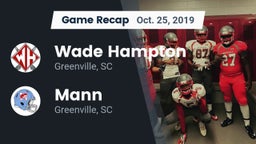 Recap: Wade Hampton  vs. Mann  2019