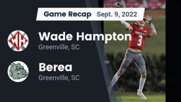 Recap: Wade Hampton  vs. Berea  2022